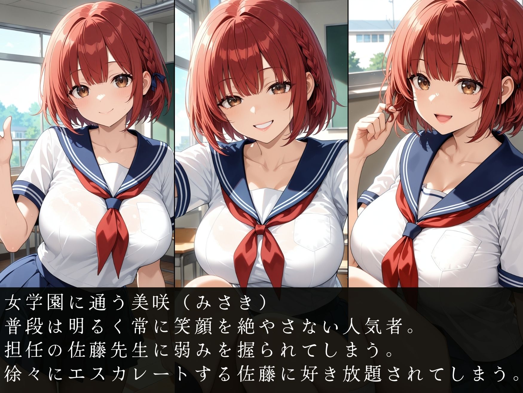 サンプル画像1:壊された日常〜巨乳女子校生を縛り上げ生ハメ調教〜(mapuememaru) [d_582981]