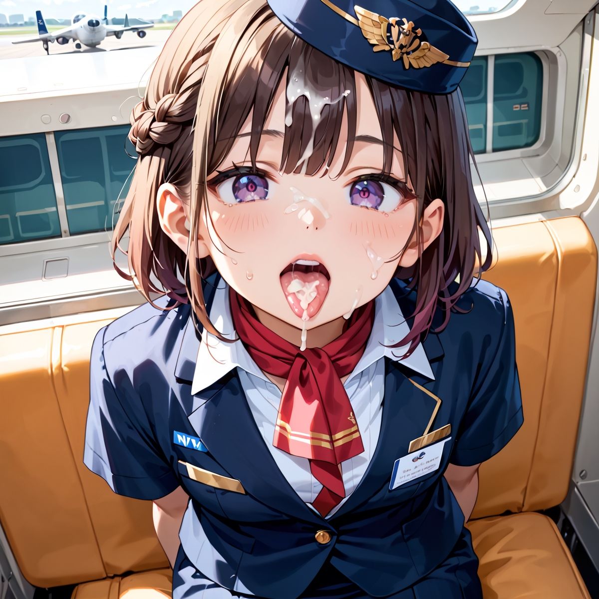 魅惑の機内サービス!HなCAさんとイくまでロングフライト!?vol.16 画像1