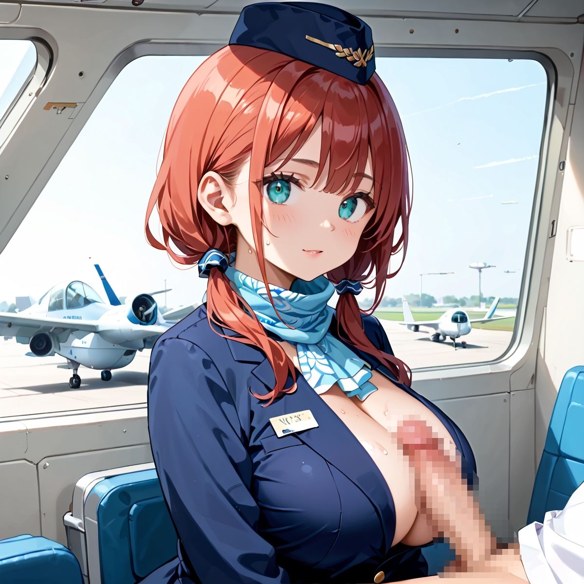 サンプル画像3:魅惑の機内サービス！HなCAさんとイくまでロングフライト！？vol.17(プリズムK) [d_583007]