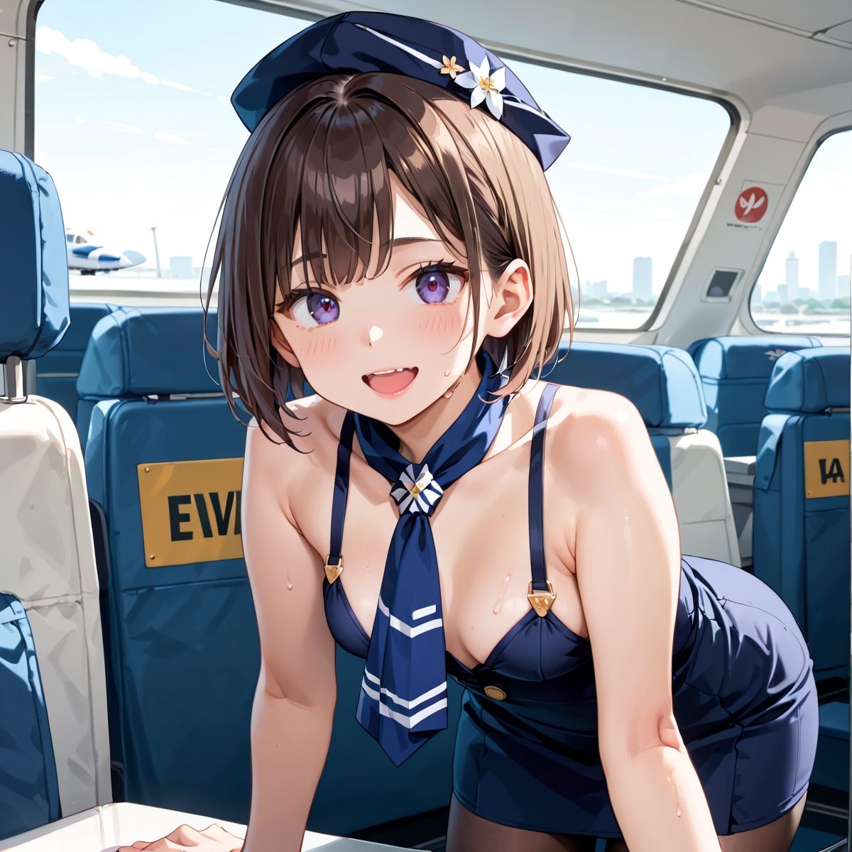 サンプル画像6:魅惑の機内サービス！HなCAさんとイくまでロングフライト！？vol.17(プリズムK) [d_583007]