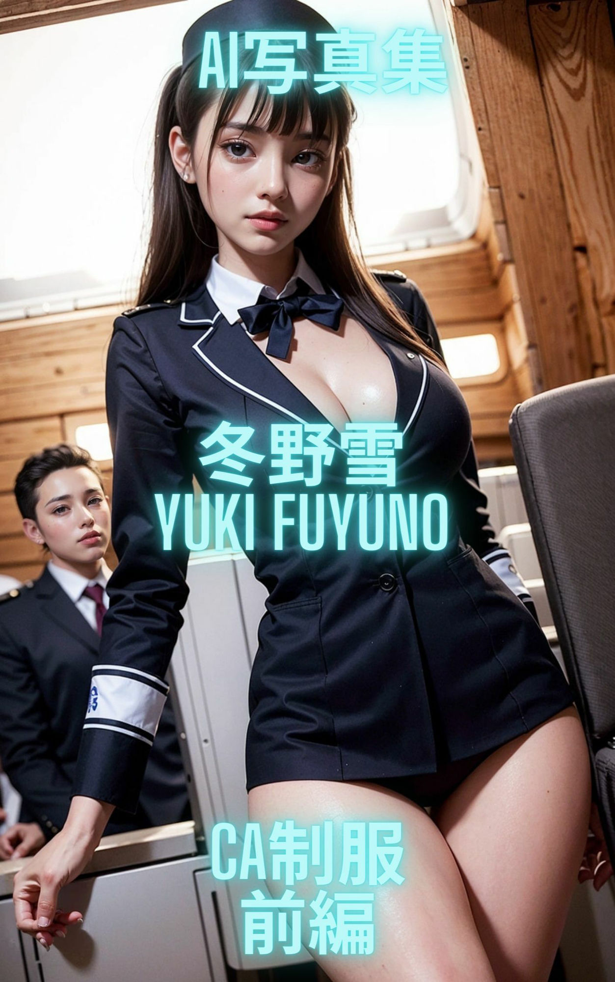AI写真集 冬野雪 Yuki Fuyuno CA制服 画像2