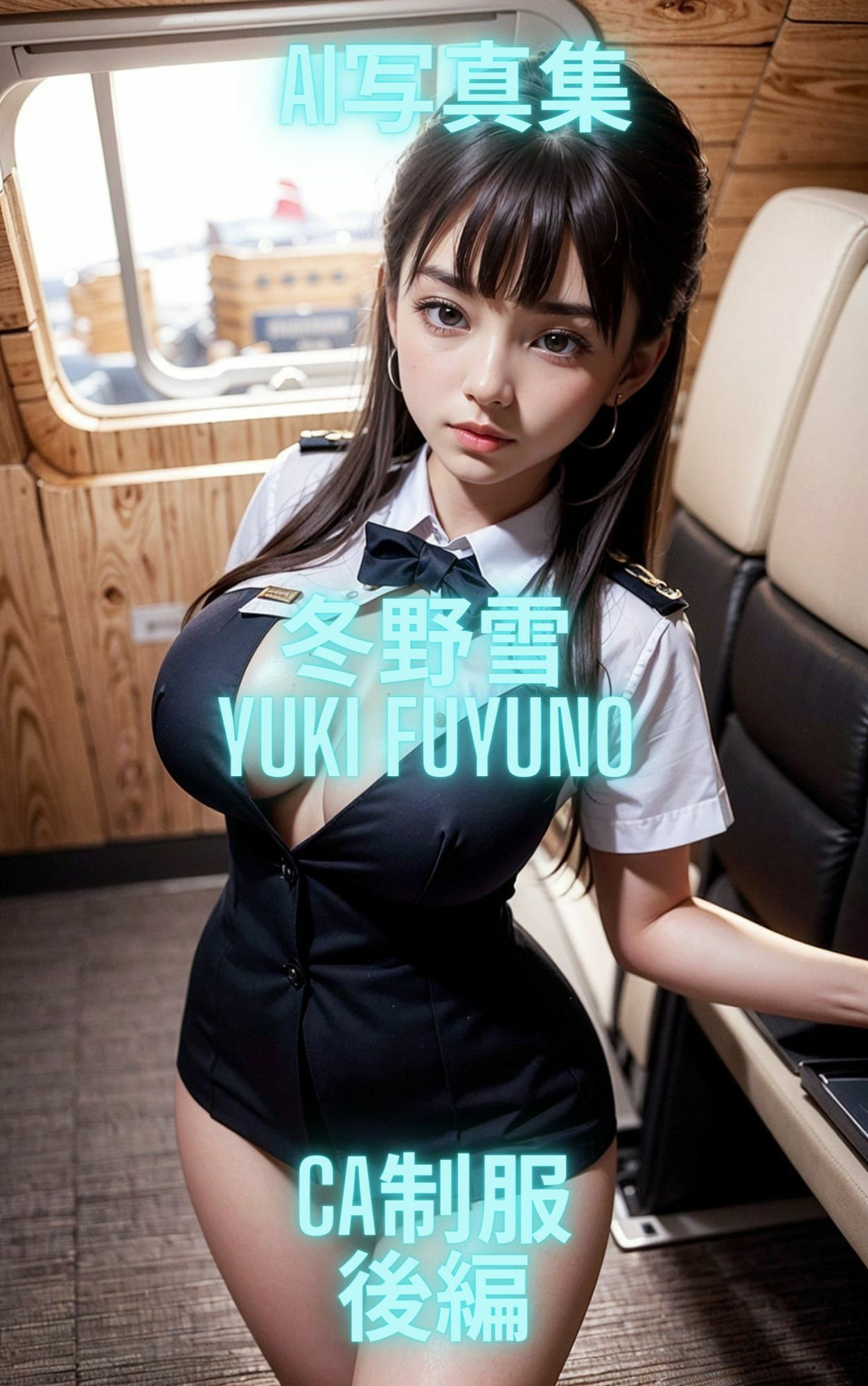 サンプル画像3:AI写真集 冬野雪 Yuki Fuyuno CA制服(Premium Girls) [d_583046]