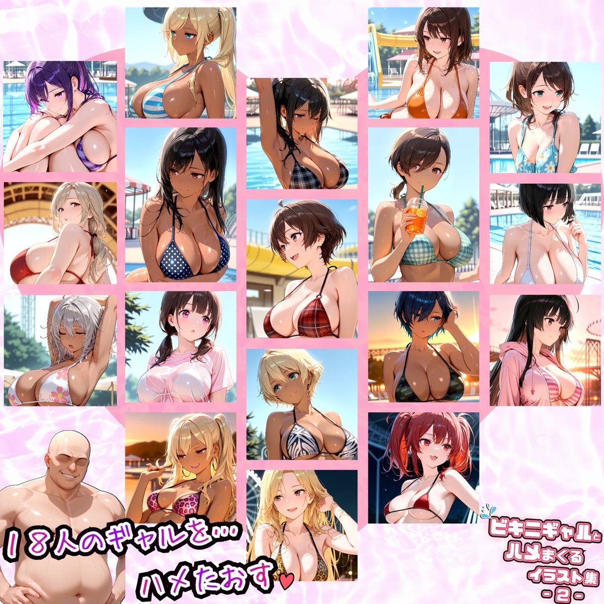 サンプル画像2:ビキニギャルとハメまくるイラスト集2(ハルの遊び場) [d_583063]