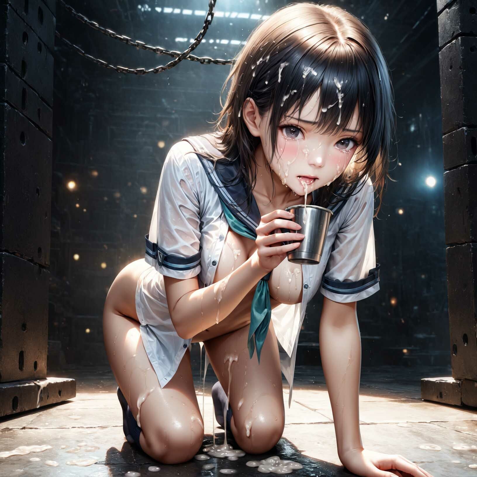 サンプル画像3:SM ザーメン責め  その2(マキ) [d_583122]