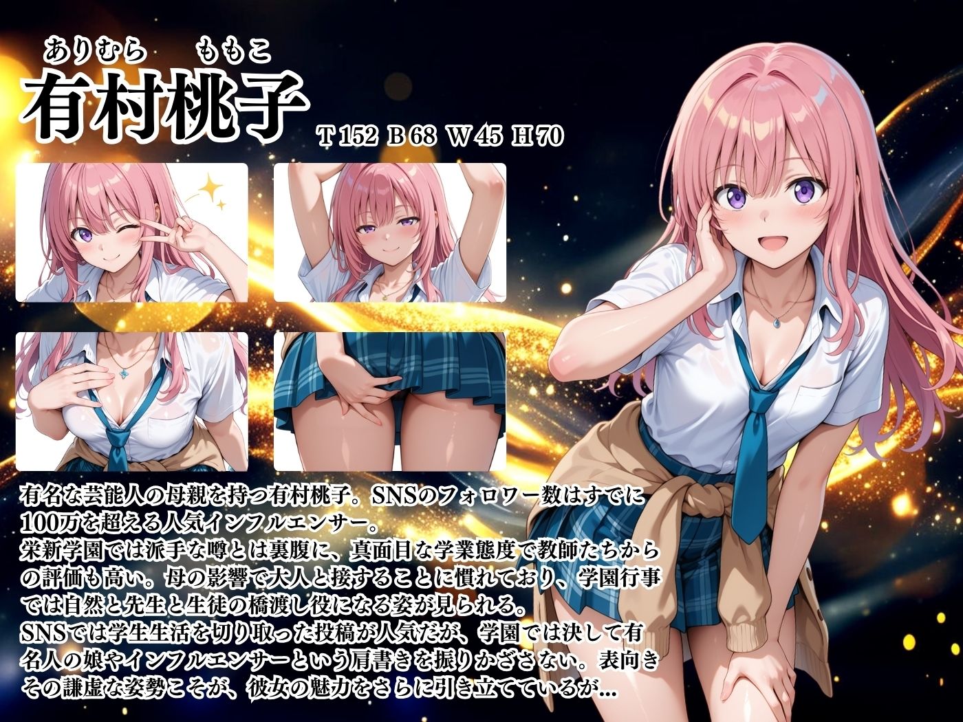 【4Kイラスト】1万3000人の生徒を抱いた校長による有村桃子への性指導(拘束搾乳編) 画像2