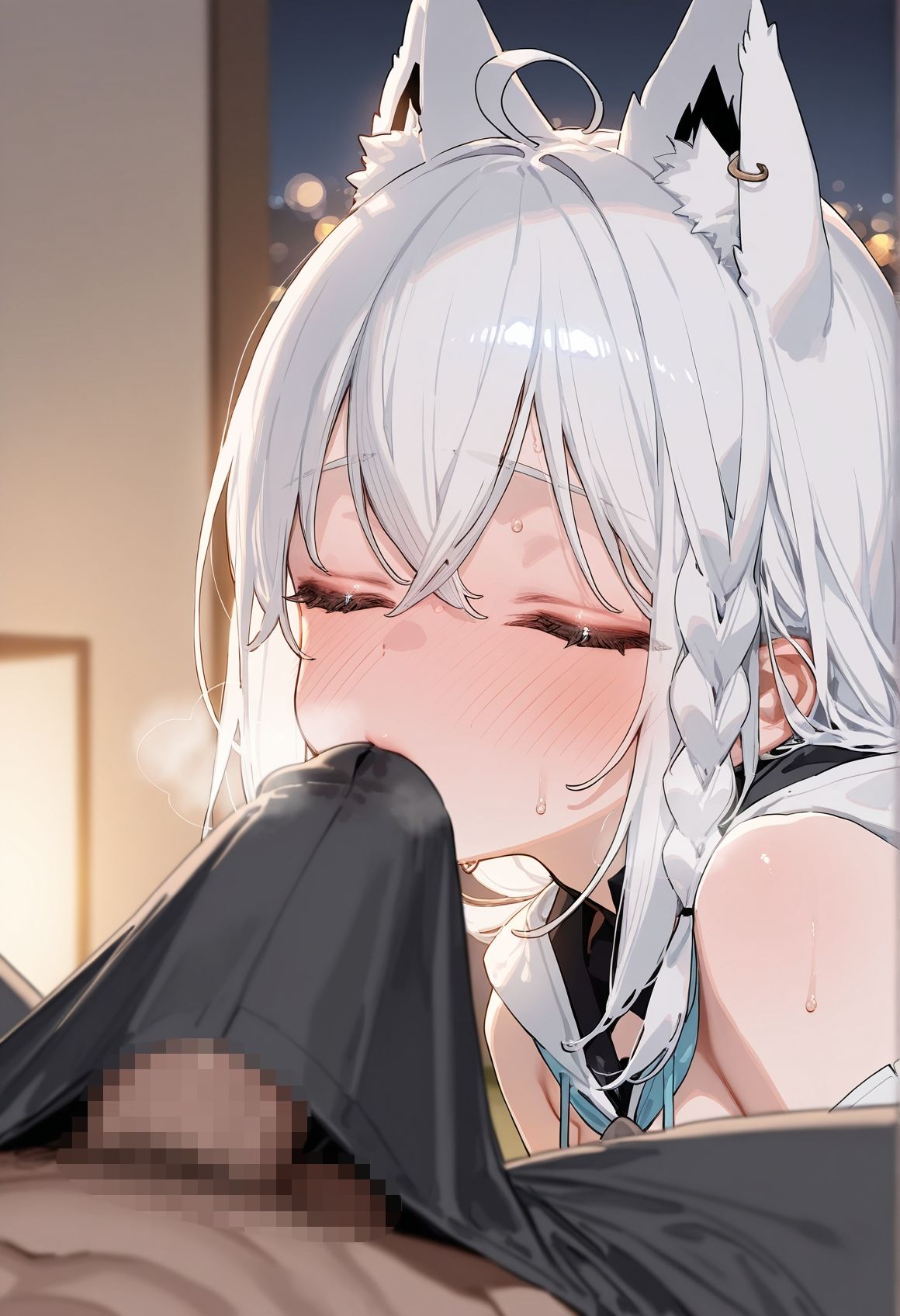 アイドルVといちゃらぶえっち【白上〇ブキ・大神〇オ】 画像1