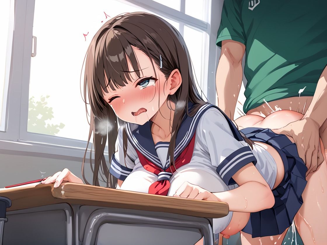放課後の教室でクラスメイトとHの勉強 画像10