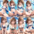貸し切りプールで花柄ビキニエッチ【500枚】