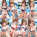 貸し切りプールで花柄ビキニエッチ【500枚】