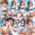 貸し切りプールで花柄ビキニエッチ【500枚】