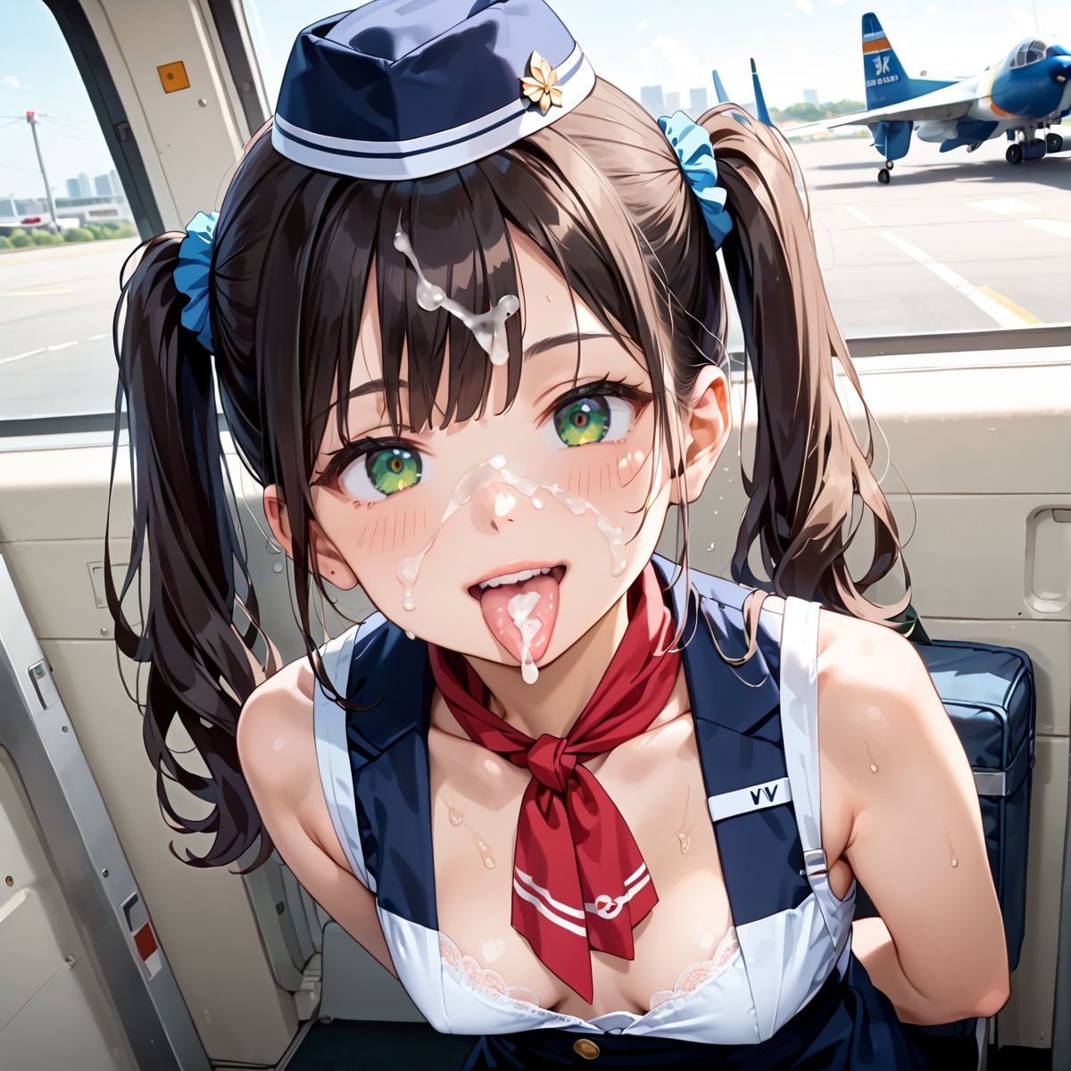 サンプル画像2:魅惑の機内サービス！HなCAさんとイくまでロングフライト！？vol.19(プリズムK) [d_583348]