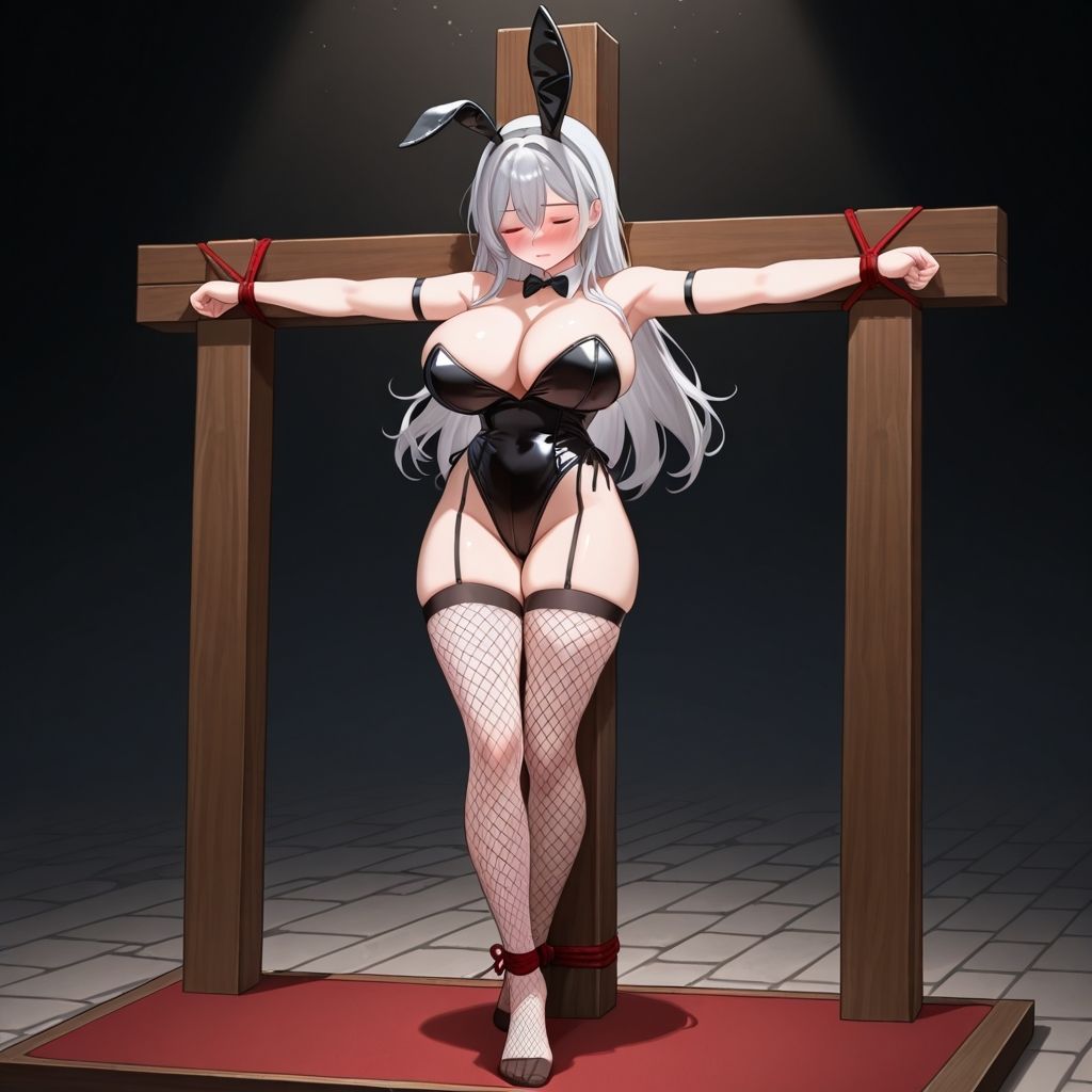 サンプル画像3:フェチコレVol.78 拘束・十字架磔された巨乳バニーガールたち【総枚数250枚】(満点星) [d_583374]