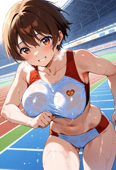 サンプル画像3:汗だく陸上セパ女子その3(SUPER-PIPELINE) [d_583481]