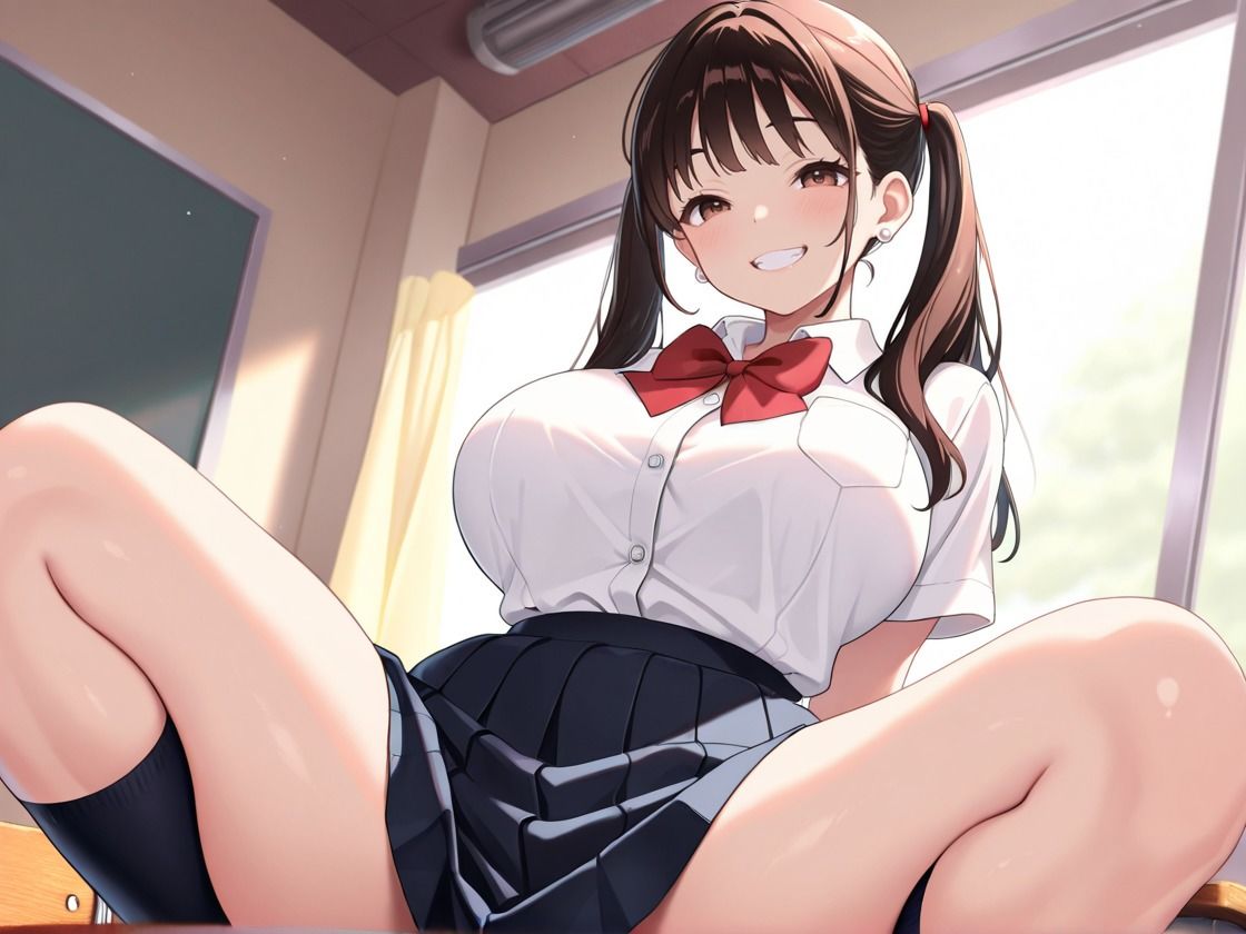 生ハメ:爆乳女子校生の制服を脱がして種付け授業 画像5