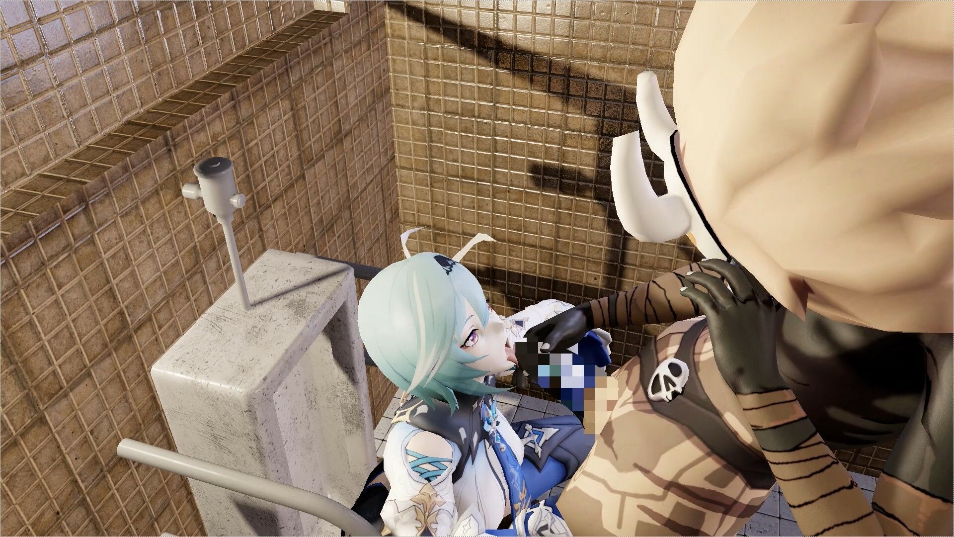 サンプル画像4:【ROMV282】原神エウルアとヒルチャールのトイレフェラセックス「ンギモヂィィーーー！」(ローズ志向) [d_583886]