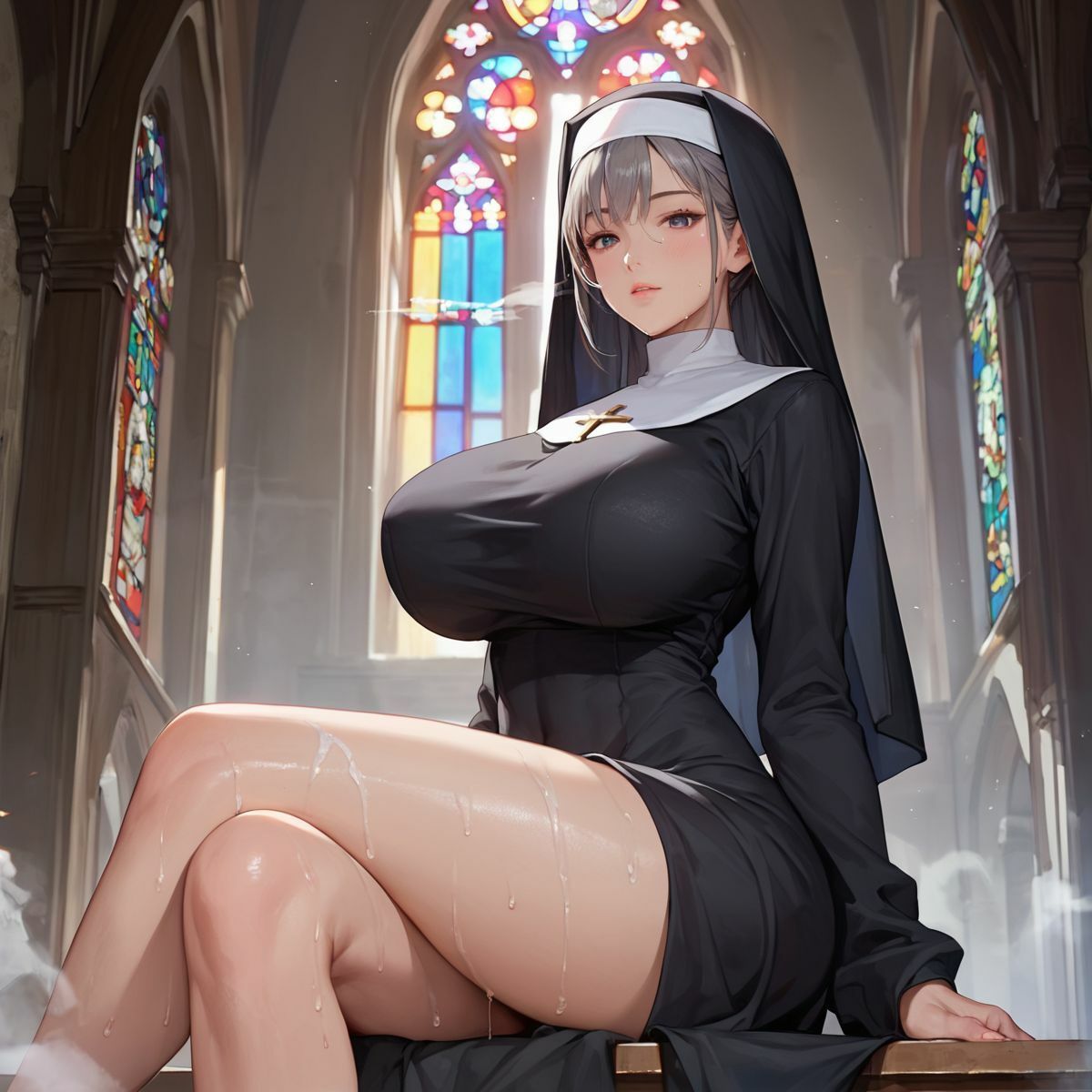 サンプル画像2:お願いシスター！僕の種を受け止めて！1(エロエロサークル) [d_583909]