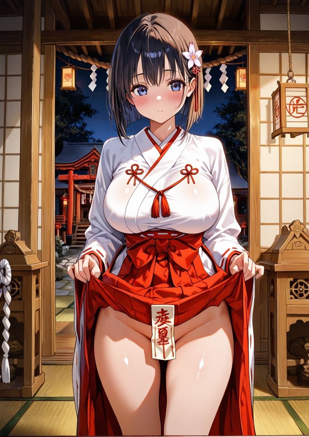 サンプル画像1:淫祀の巫女〜穢レヲ祓ウ儀式〜(おはなみ) [d_583922]