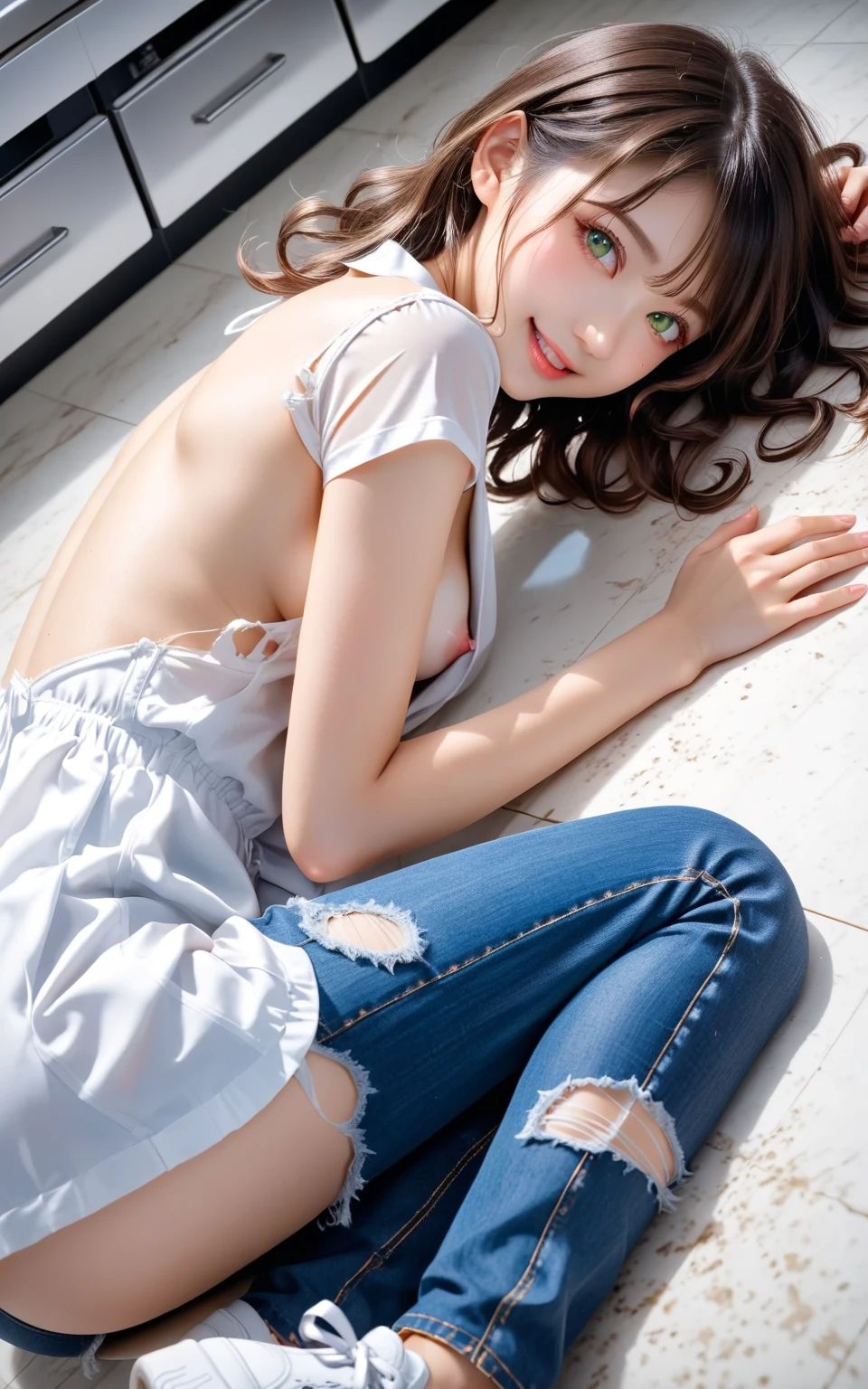 AI Book16 - Torn denim and milky white liquid. - 画像9