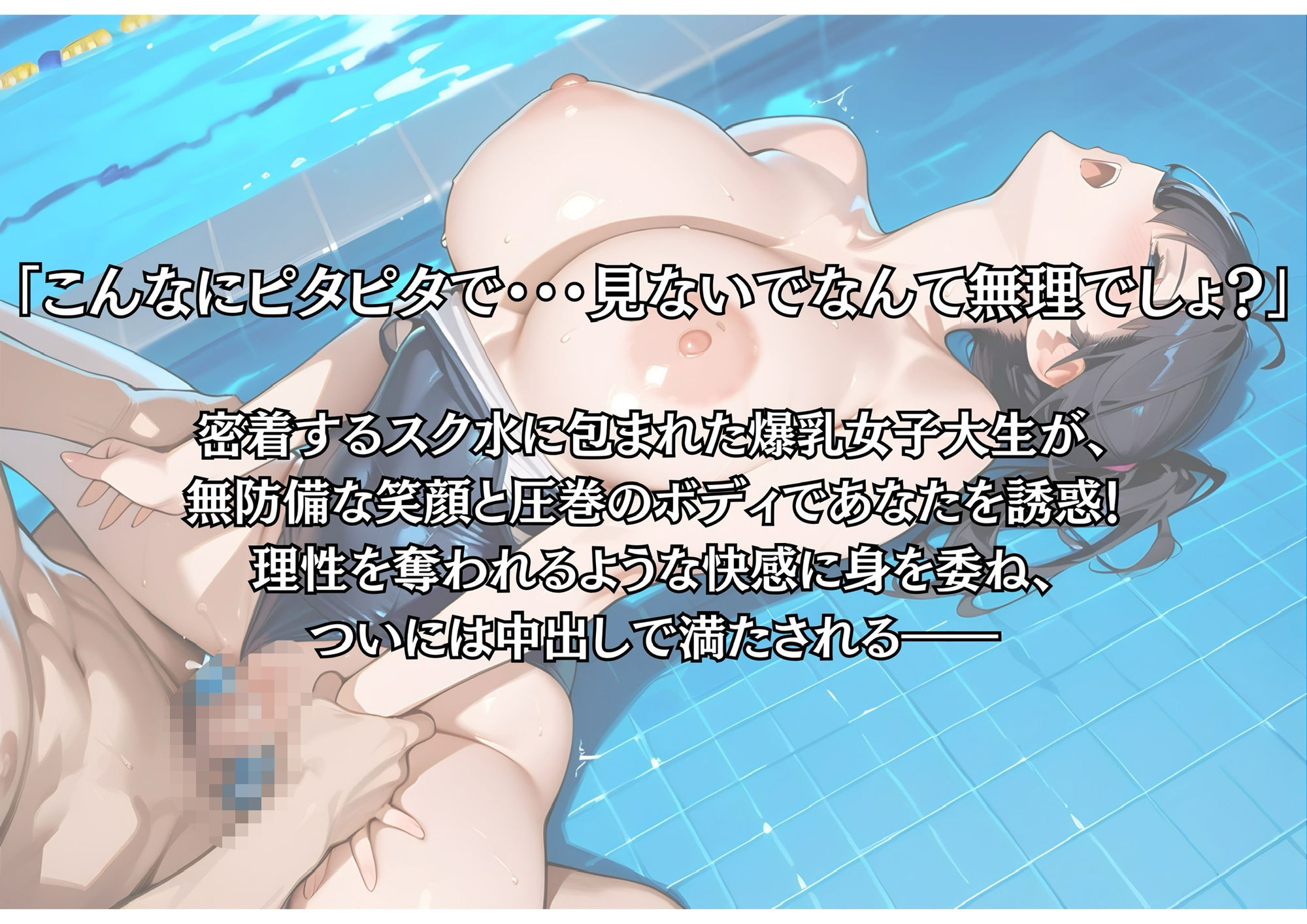 サンプル画像1:種付け爆乳美女 スク水女子大生編(ピンクハニー) [d_584048]