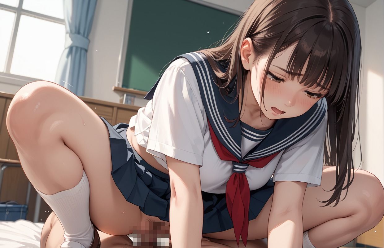 女子○校生、大好きな先輩との青春初体験 画像1