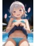 子〇たちの初めてのナイトプール♪