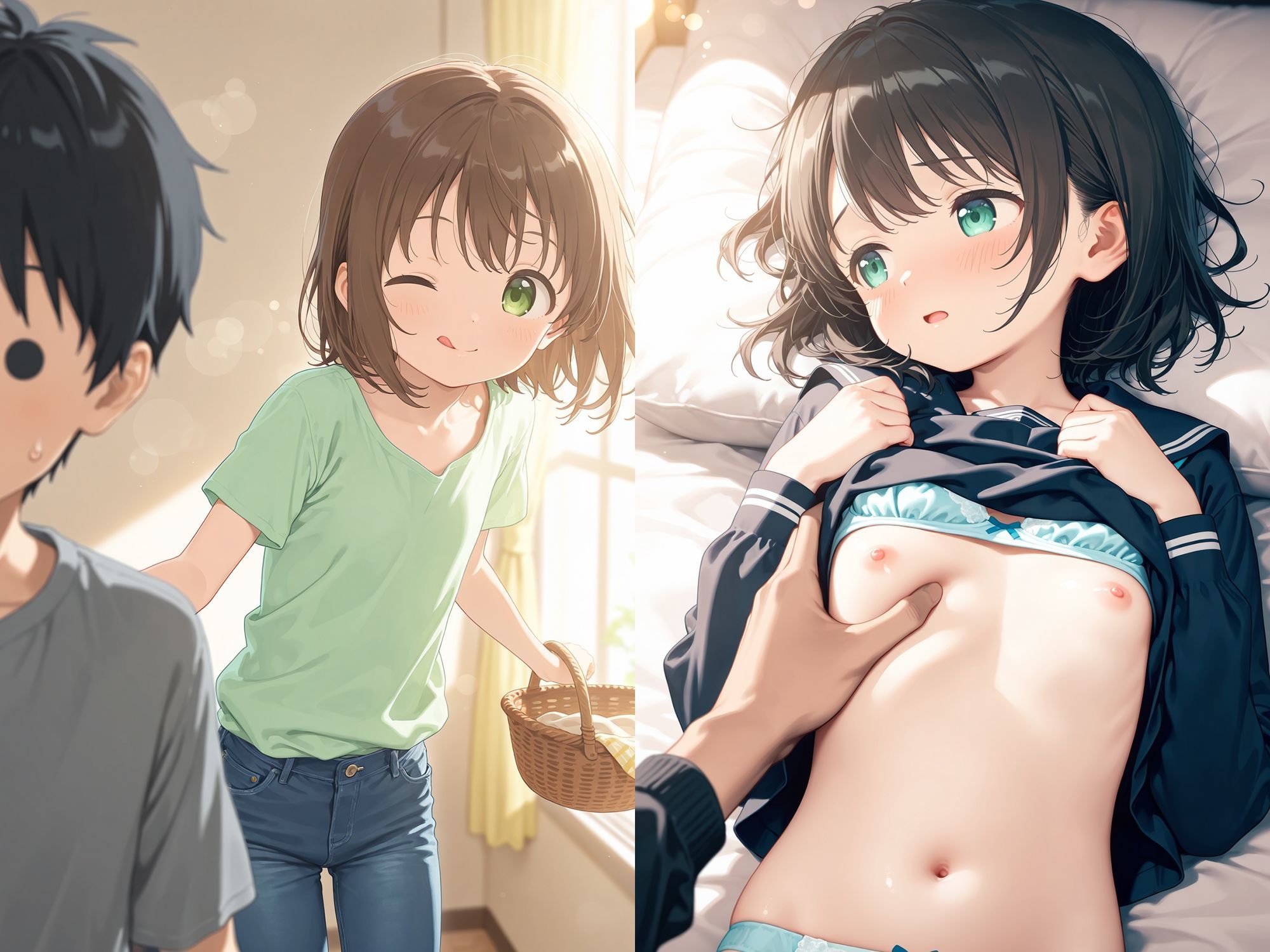 サンプル画像2:我が家のるーる(朝のテント) [d_584231]