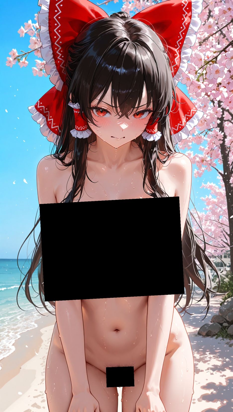 サンプル画像1:霊夢ちゃんのえっちな写真集vol.3〜春の晴れた朝の海編〜(ゆるふわ研究所) [d_584245]