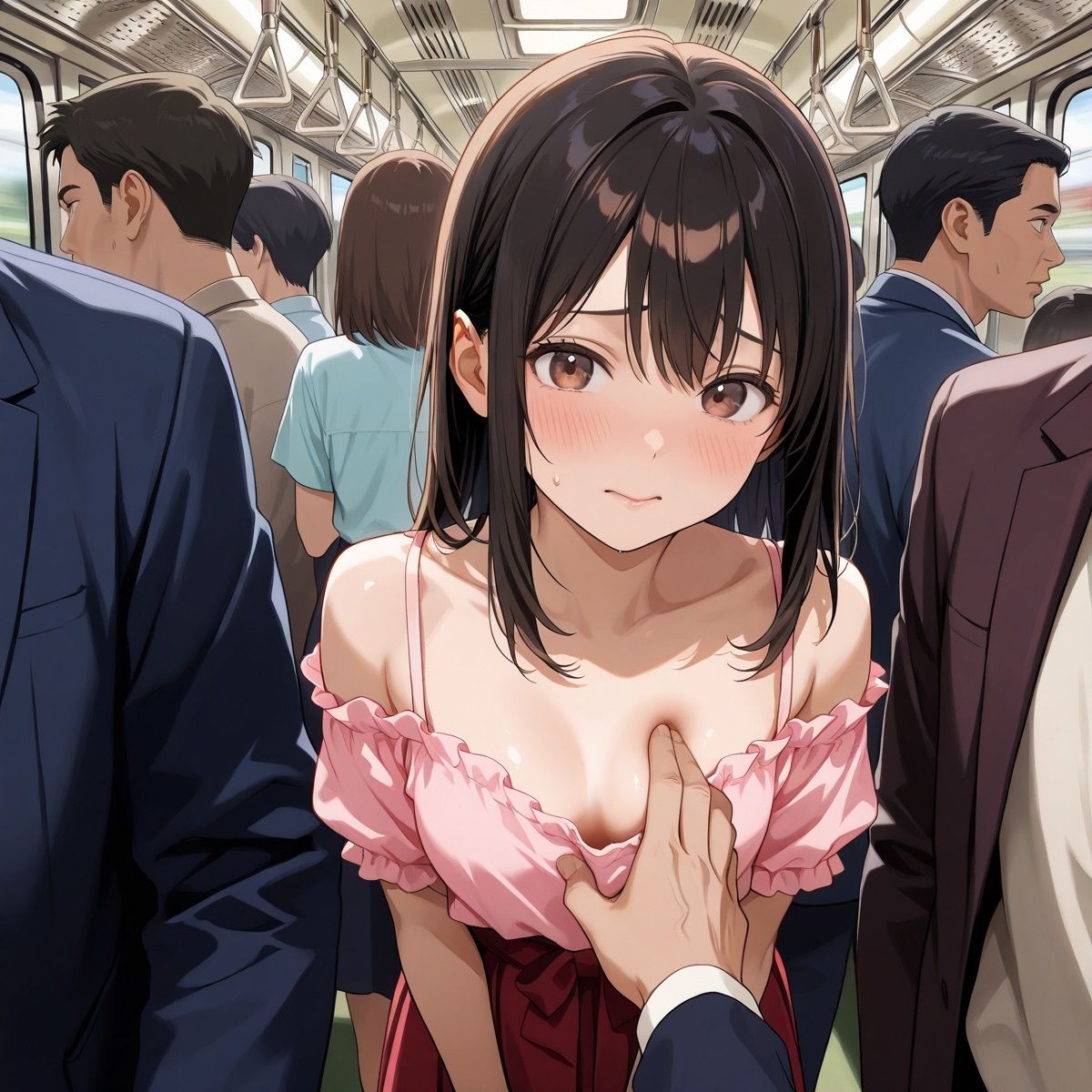 サンプル画像4:電車でおっさんと。。。(禁断プレイ) [d_584341]