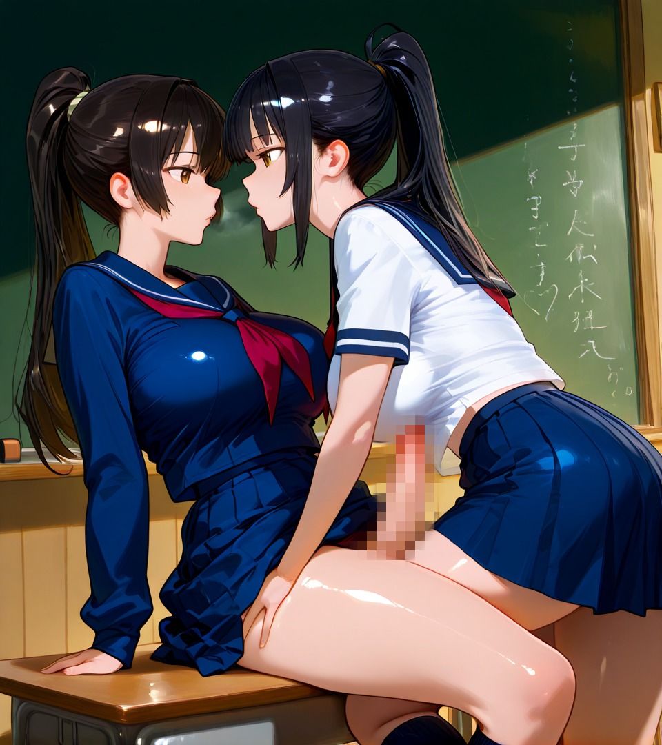 サンプル画像4:ふたなり幼馴染の淫らな学園生活(謎の光) [d_584355]