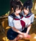 ふたなり幼馴染の淫らな学園生活