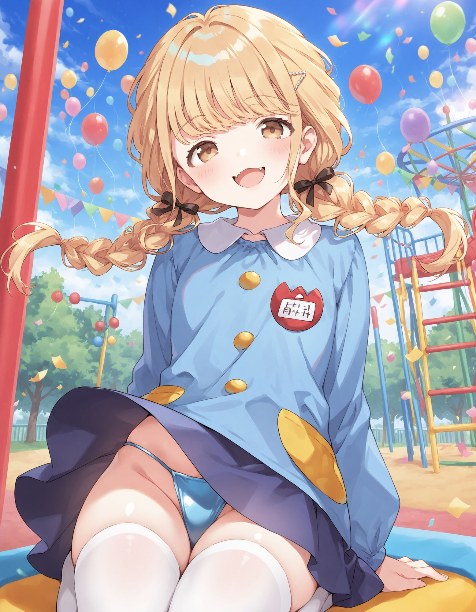 サンプル画像2:藤〇ことねのパンチラ〜チャ◯ルドスモック編〜(D.P.H.) [d_584367]