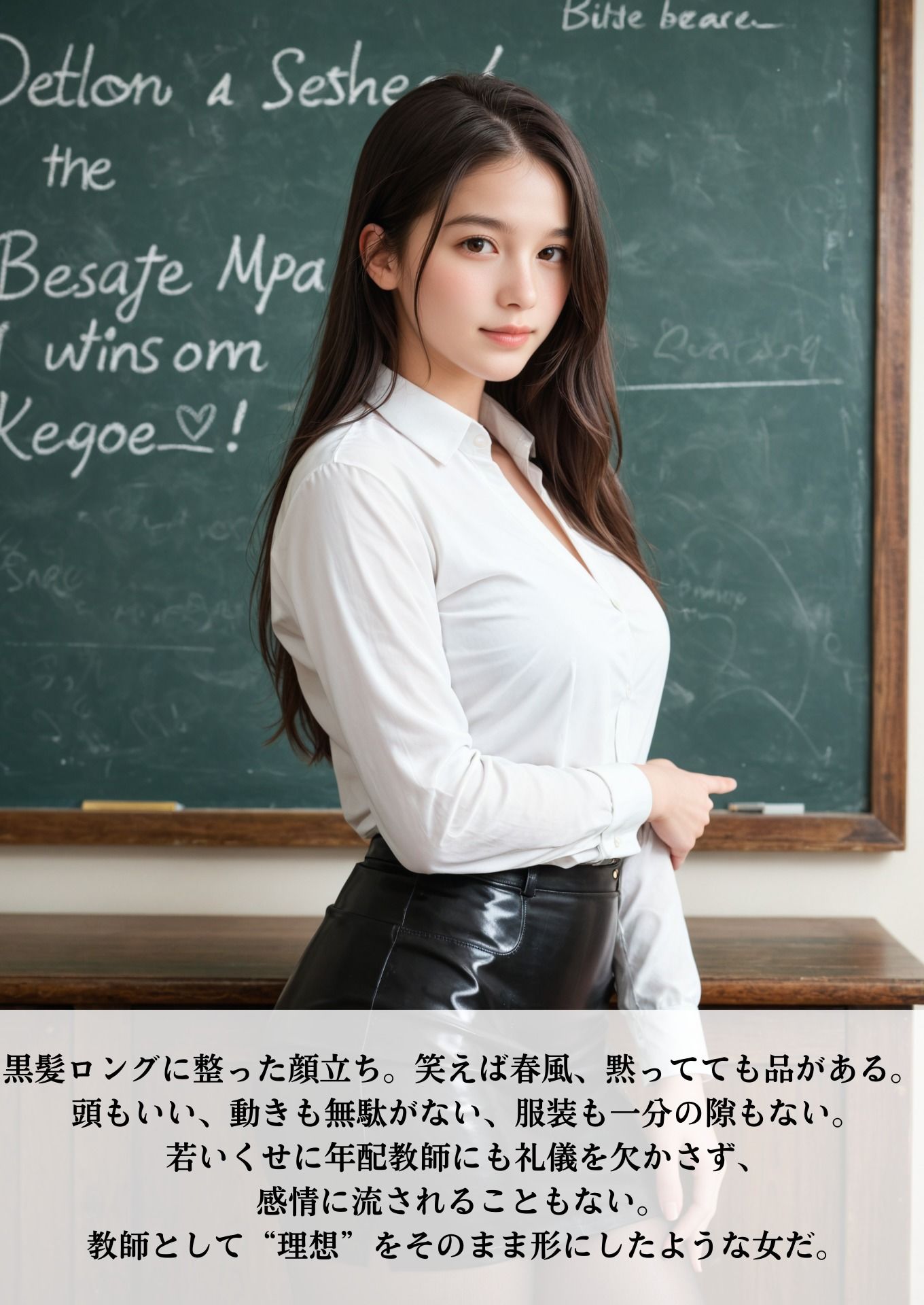 サンプル画像2:催淫洗脳    狙われた人気女教師(シロウトAI美女AMU) [d_584485]