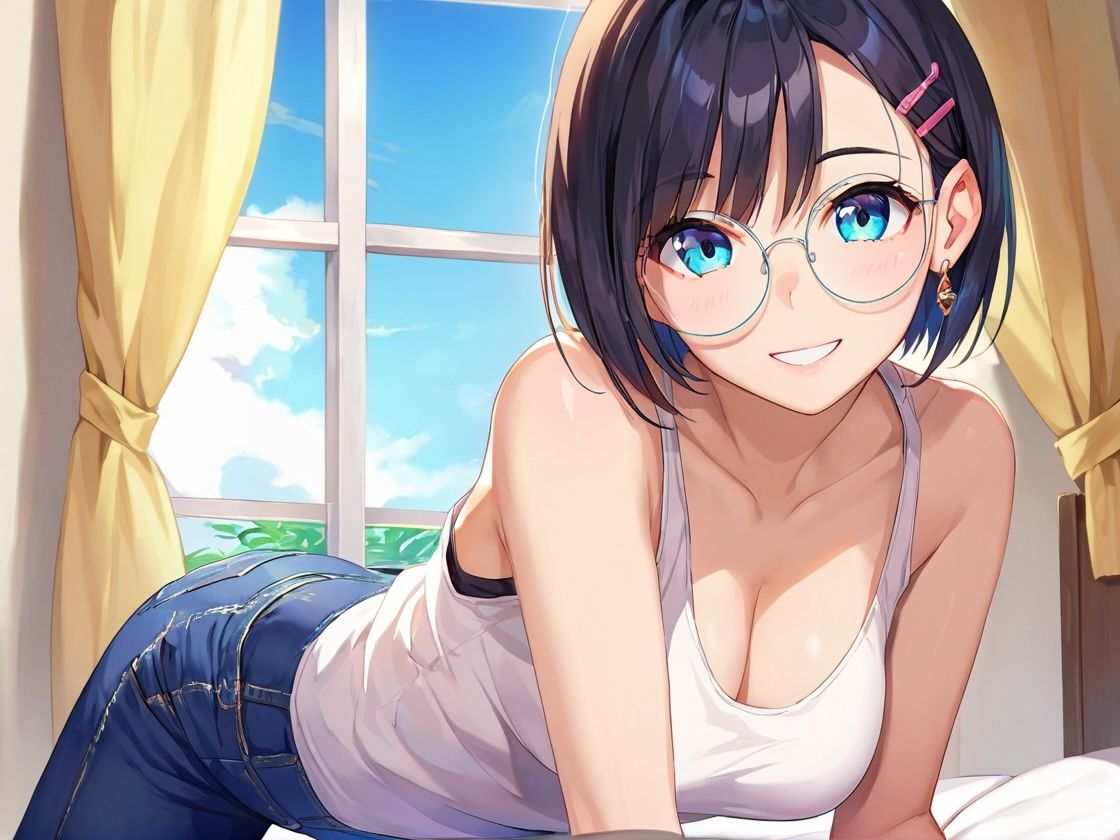 サンプル画像3:美巨乳エロお姉さんに不意打ちエッチ(いも男爵) [d_584525]