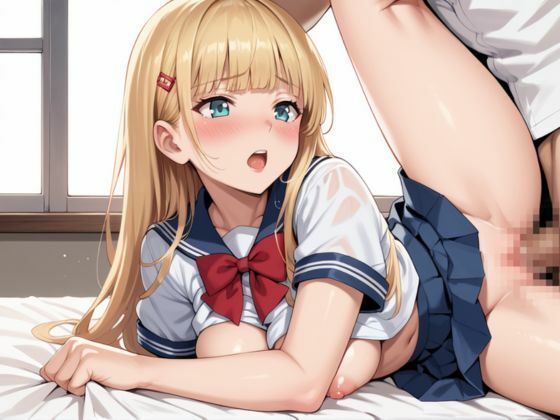 サンプル画像4:金髪のJKに種付けをする(しろいか) [d_584529]