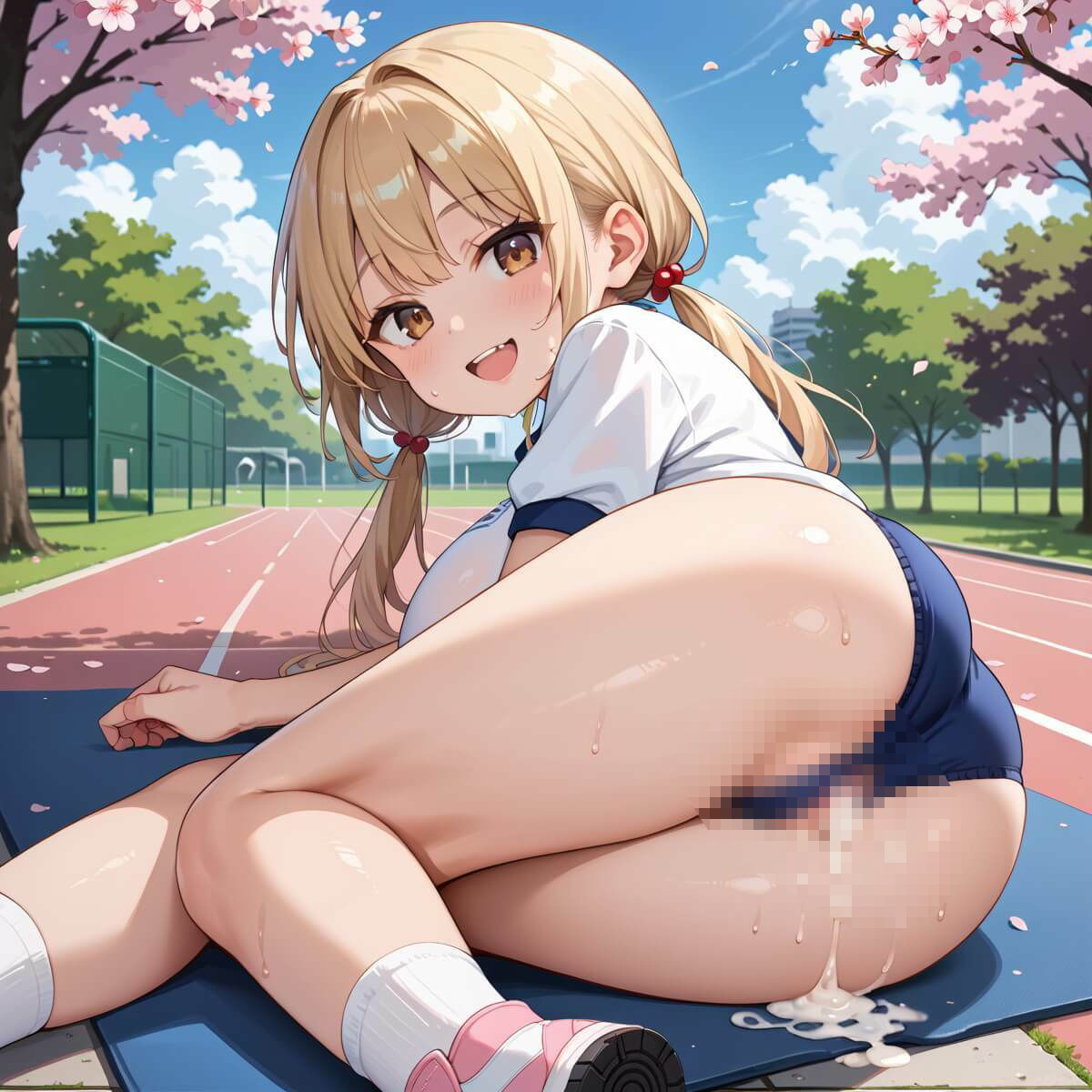 桜舞うグランドでブルマ少女でエッチ!たっぷり200枚★ 画像7