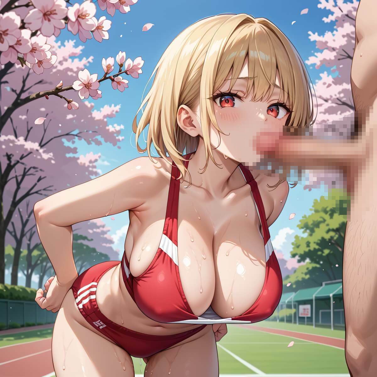 サンプル画像6:桜舞うグランドでブルマ少女でエッチ！2たっぷり200枚★(薬師のいおり) [d_584554]