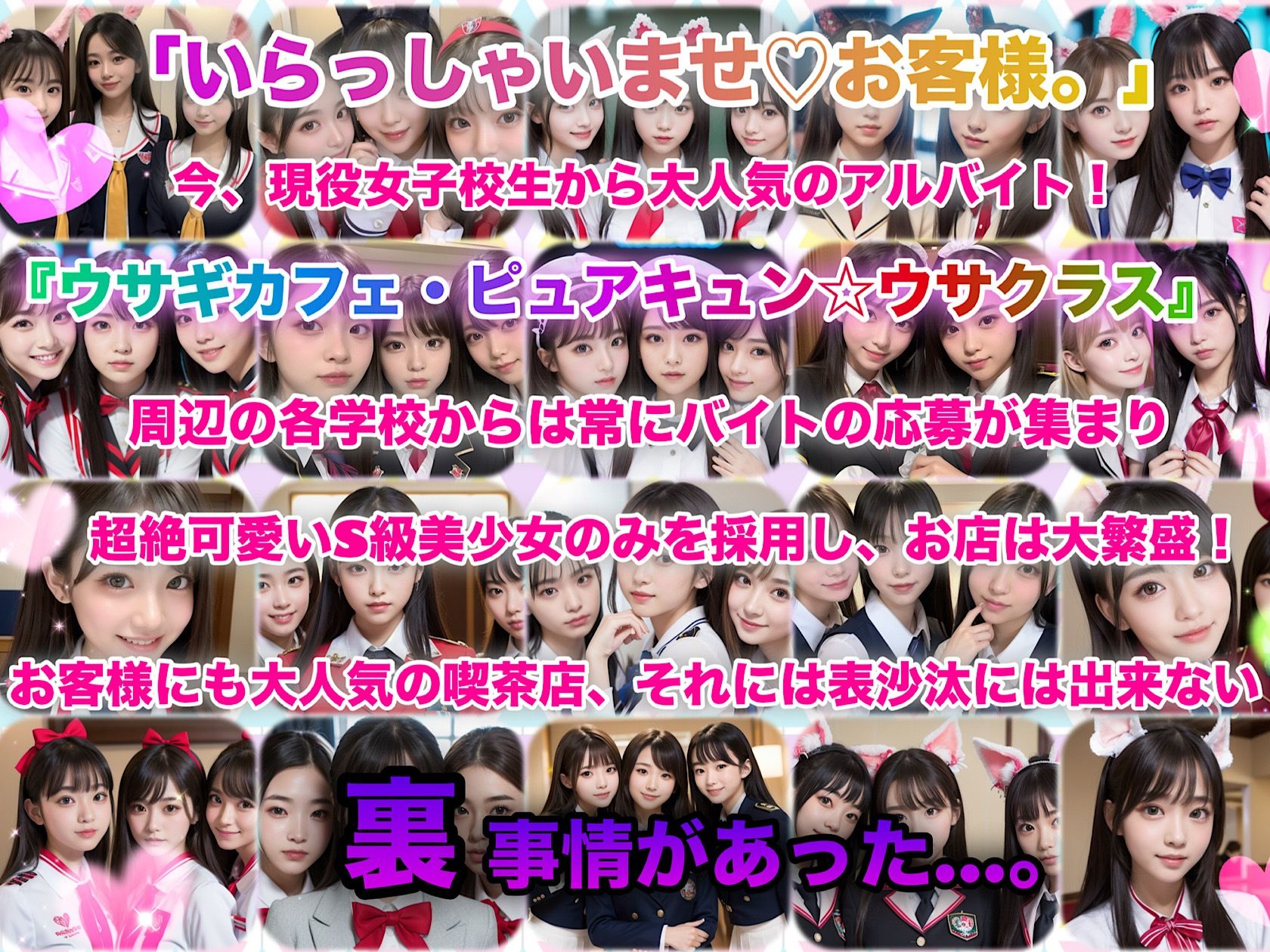 サンプル画像2:学校、親には絶対！内緒、女子校生バニーカフェ裏バイト！(LOVE JUICE【ラブジュース】) [d_584564]