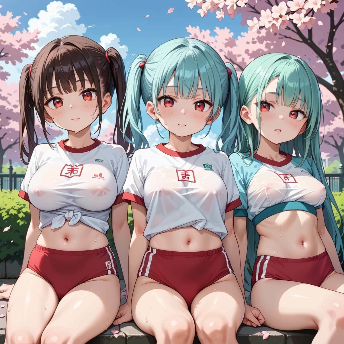 サンプル画像6:桜舞うグランドでブルマ少女でエッチ！8たっぷり200枚★(薬師のいおり) [d_584575]