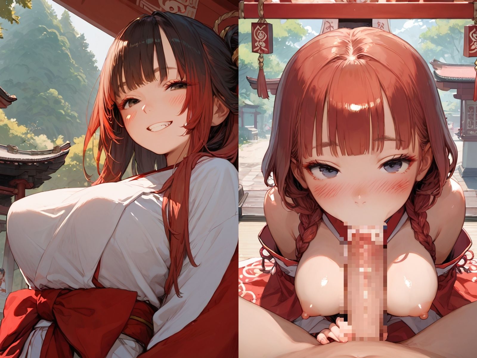 サンプル画像1:雑魚まんこの赤髪巫女に種付けしてアヘ顔ボテ腹にしてやった(アヘアヘ工房) [d_584662]