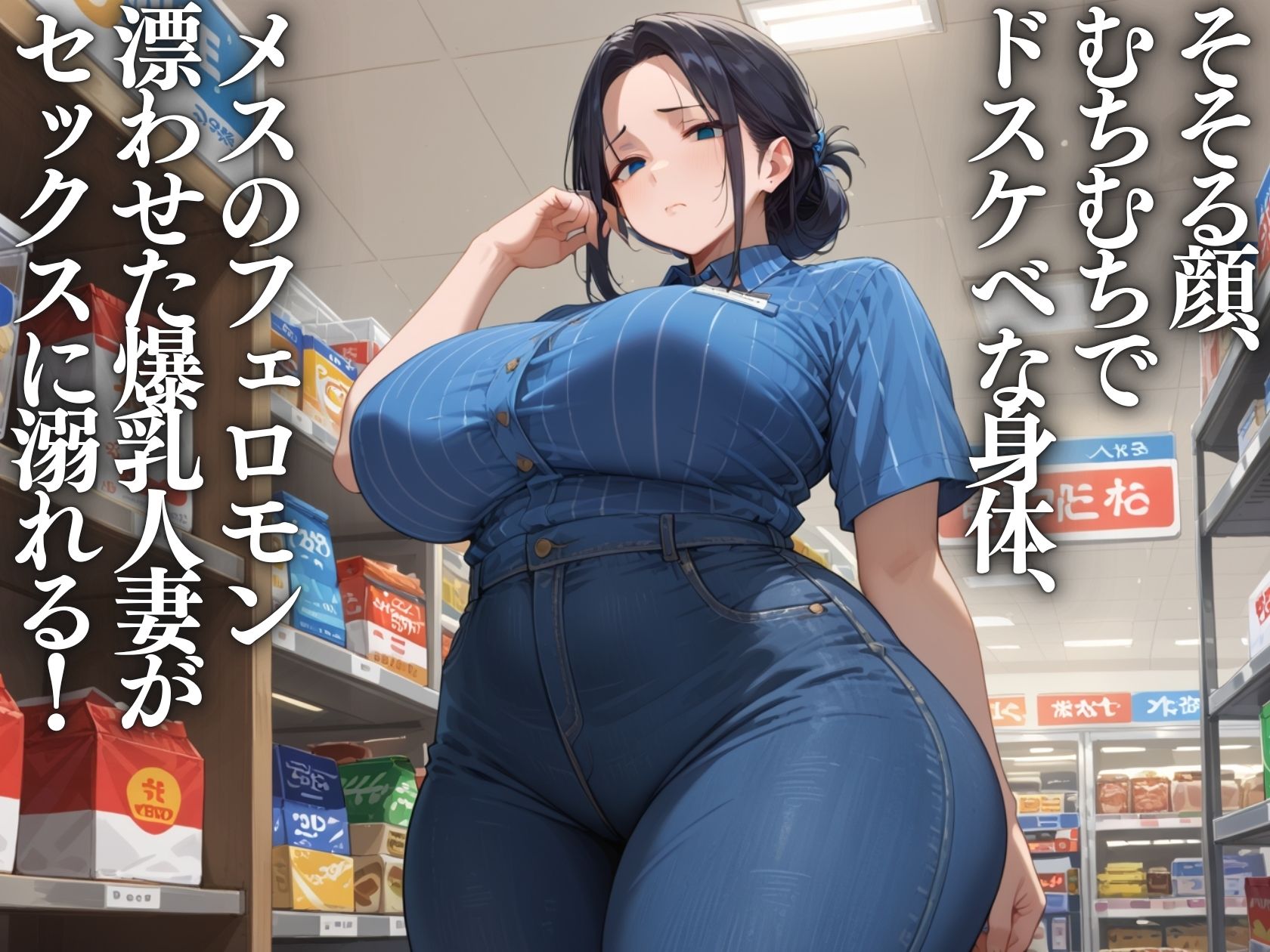 サンプル画像1:バイト先のおばさんにお願いしたらヤれた(そいやっさ) [d_584692]