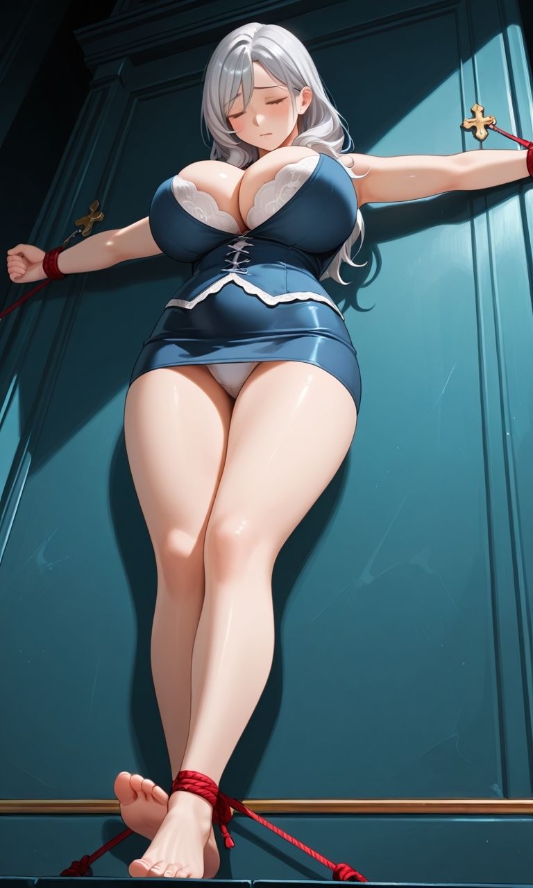 サンプル画像4:フェチコレVol.80 拘束・十字架磔された巨乳人妻たち（銀髪編）【総枚数250枚】(満点星) [d_584747]