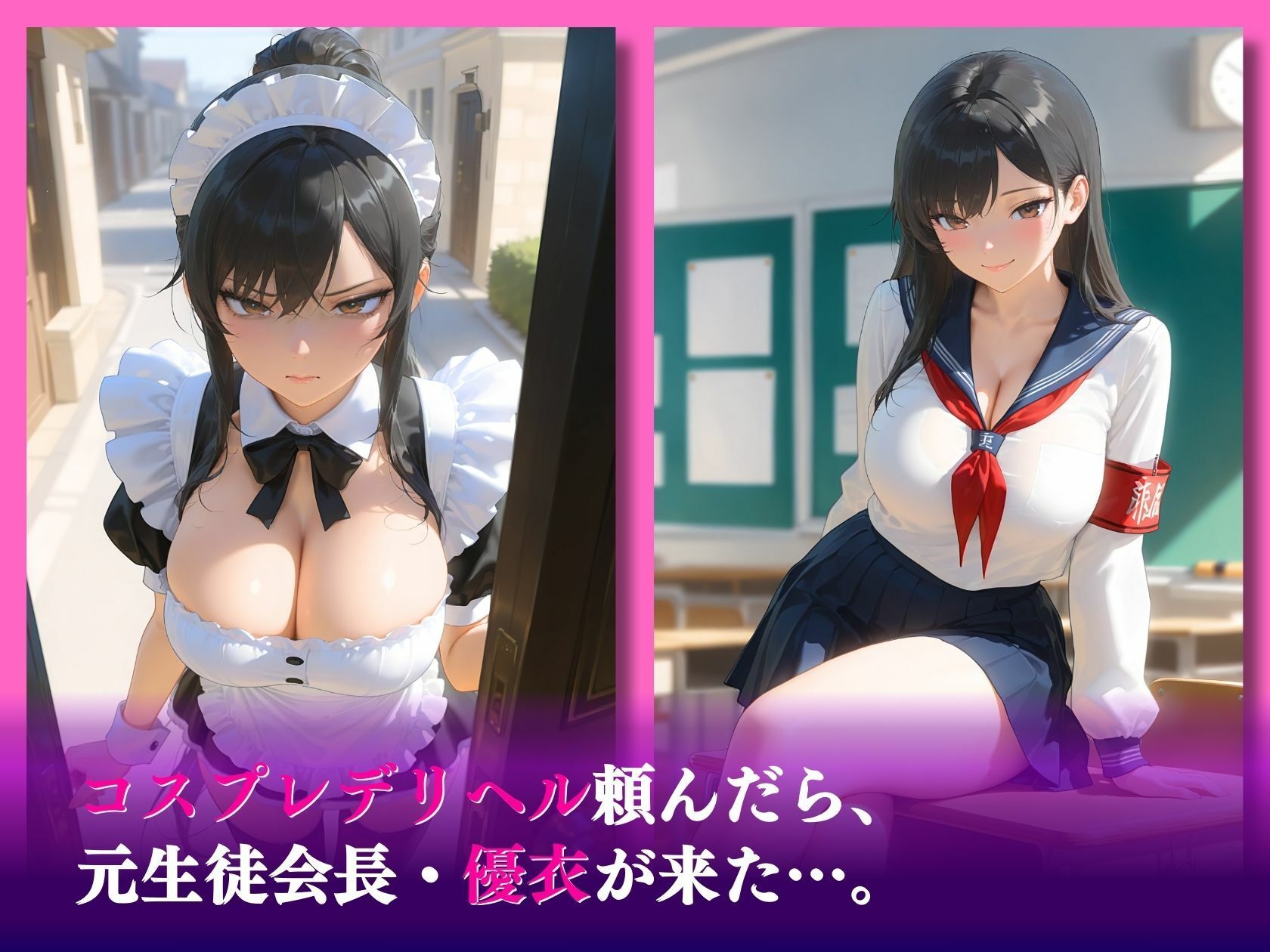 サンプル画像3:デリヘル堕ち清楚な元生徒会長ご主人様のお好みにコスプレします(推し娘) [d_584800]