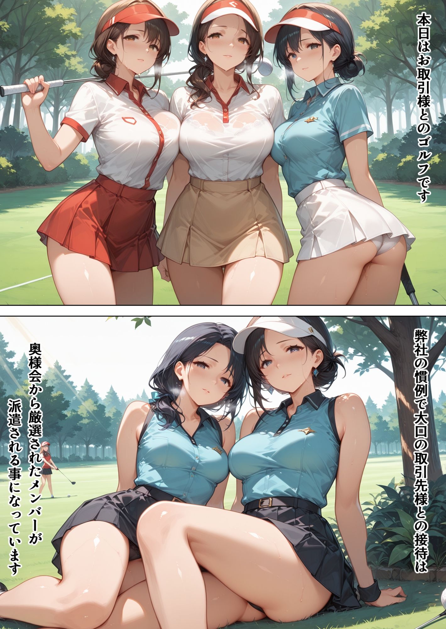 爆乳ミセス 性接待ゴルフ編 vol.14【セリフ入有】 画像1