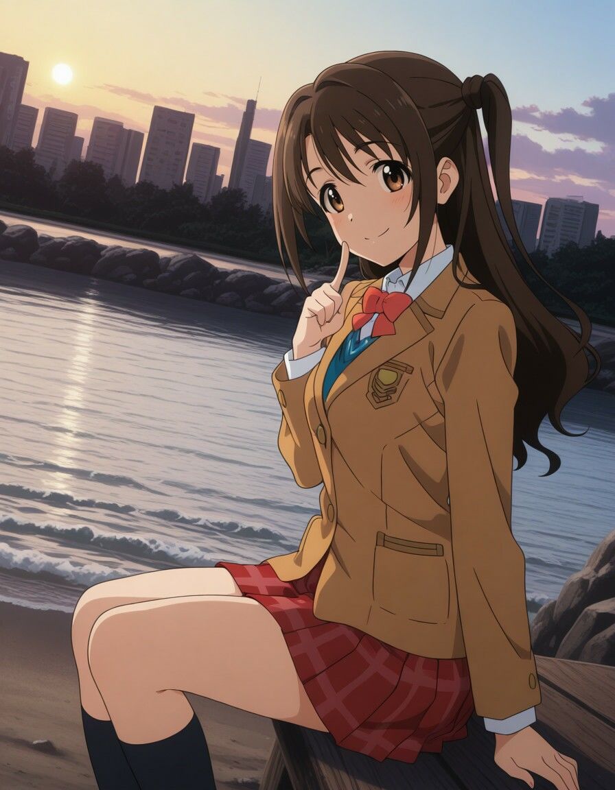 デレ〇ス 島村〇月 制服 おま〇こクパァ オナニー クンニ 潮吹き 画像2