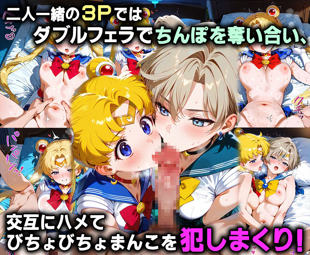 サンプル画像4:ふたりは俺のオナペットっ！月と天王星のムーン＆ウラヌスを催●支配でセーラー着せ替え3P堕落イキ狂わせる話ww(ハニトー) [d_585077]