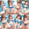 貸し切りプールで花柄ビキニ中出し【500枚】
