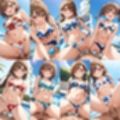 貸し切りプールで花柄ビキニ中出し【500枚】