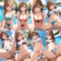 貸し切りプールで花柄ビキニ中出し【500枚】