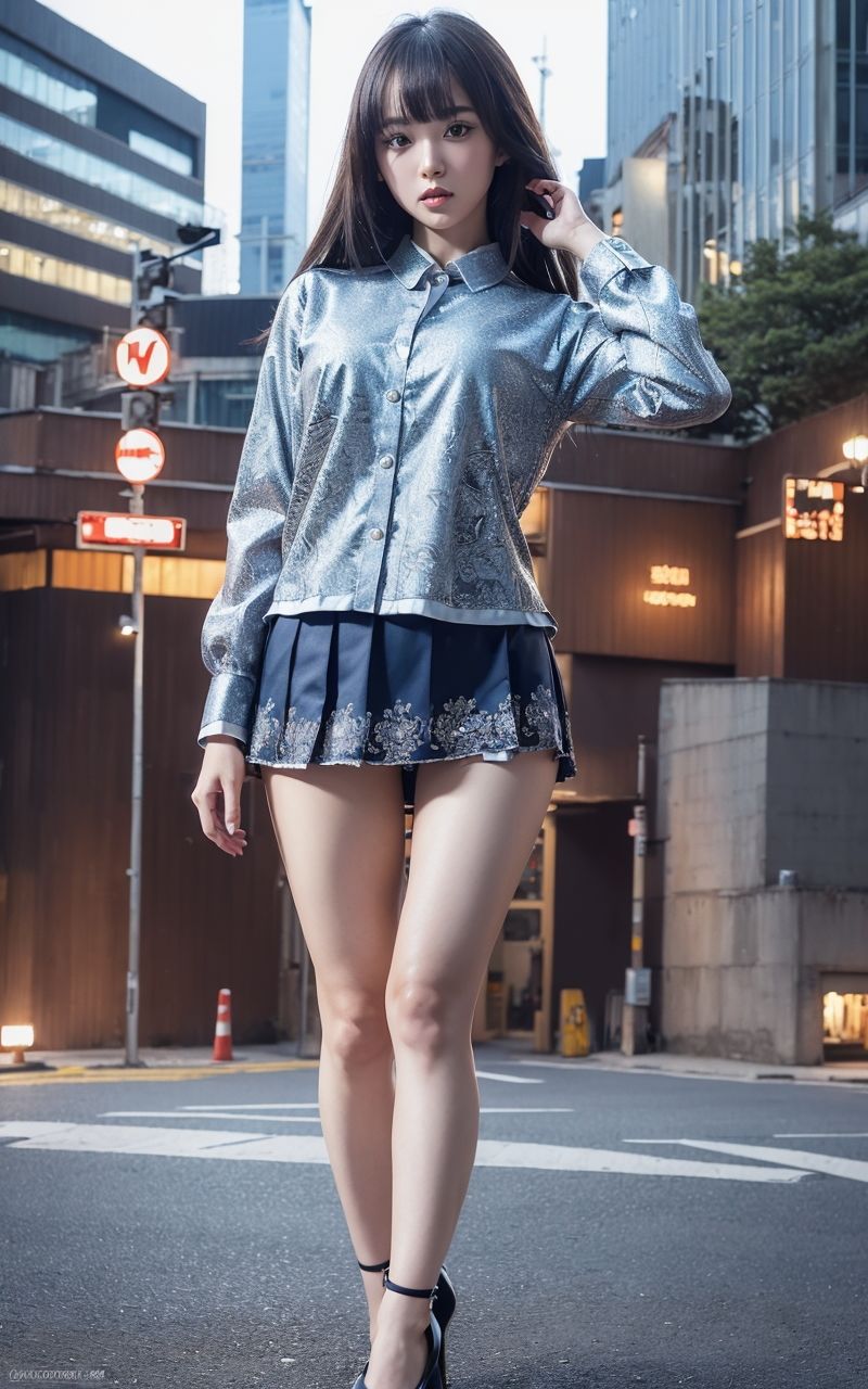 AI美女写真集┃通りを歩く美女 画像2