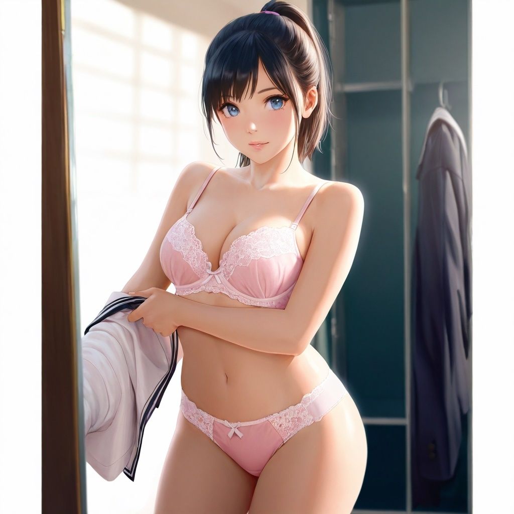 サンプル画像6:潜入女子更衣室  JK生着替え中〜リアル風ver〜(あみゅみゅ) [d_585164]